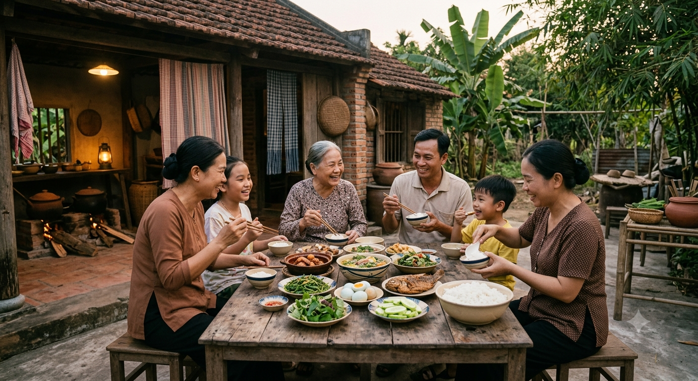 Trải nghiệm bữa cơm quê ấm cúng và trọn vẹn hương vị